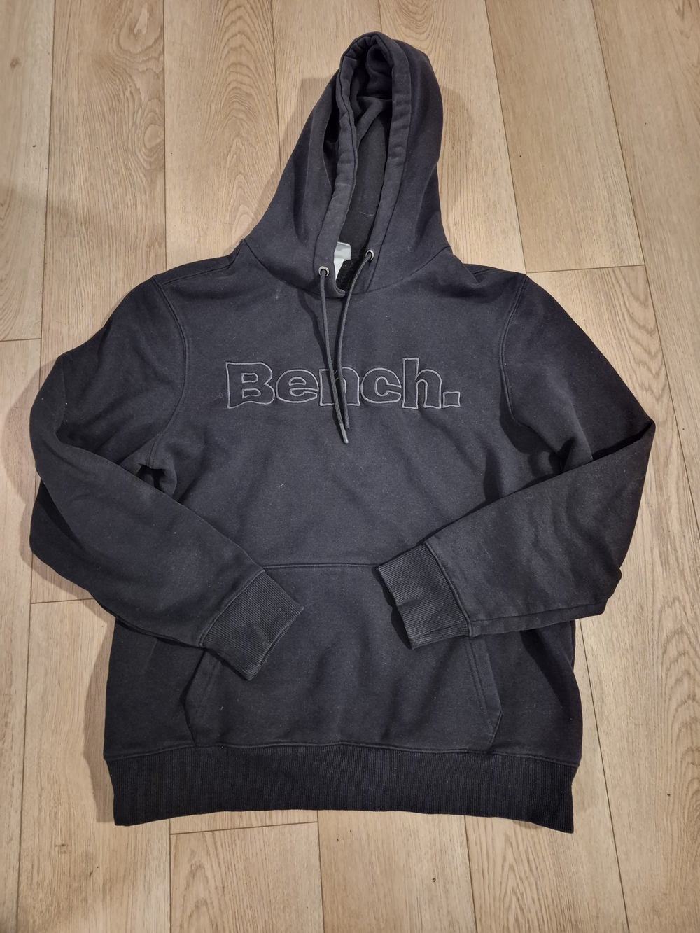 Bench Black Pullover Hoodie with Embroidered Logo